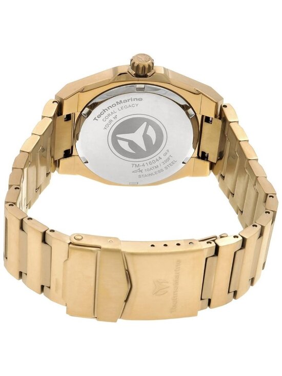 NWT Technomarine Coral Quartz Ladies Olive Green Dial Watch